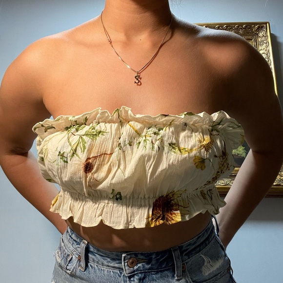 Sunflower Crop Tube Top - Picture 2 of 4